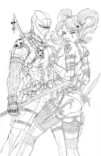 Harley queen and deapool