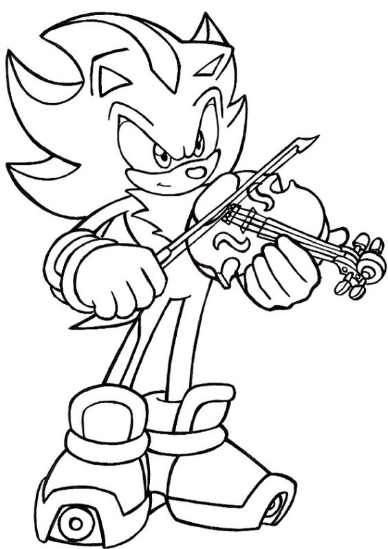 Cartoon character violin