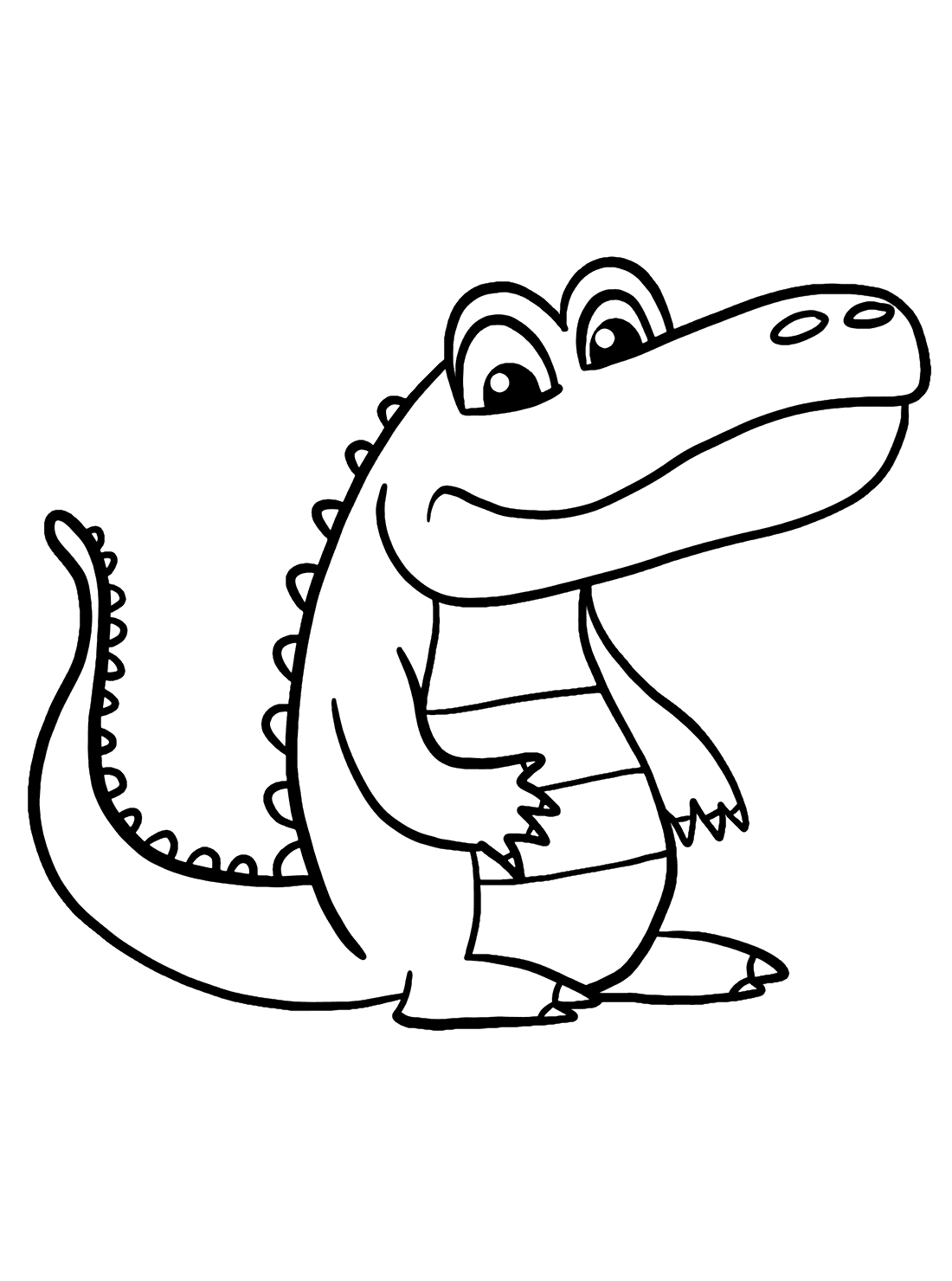 Alligators art coloring pages