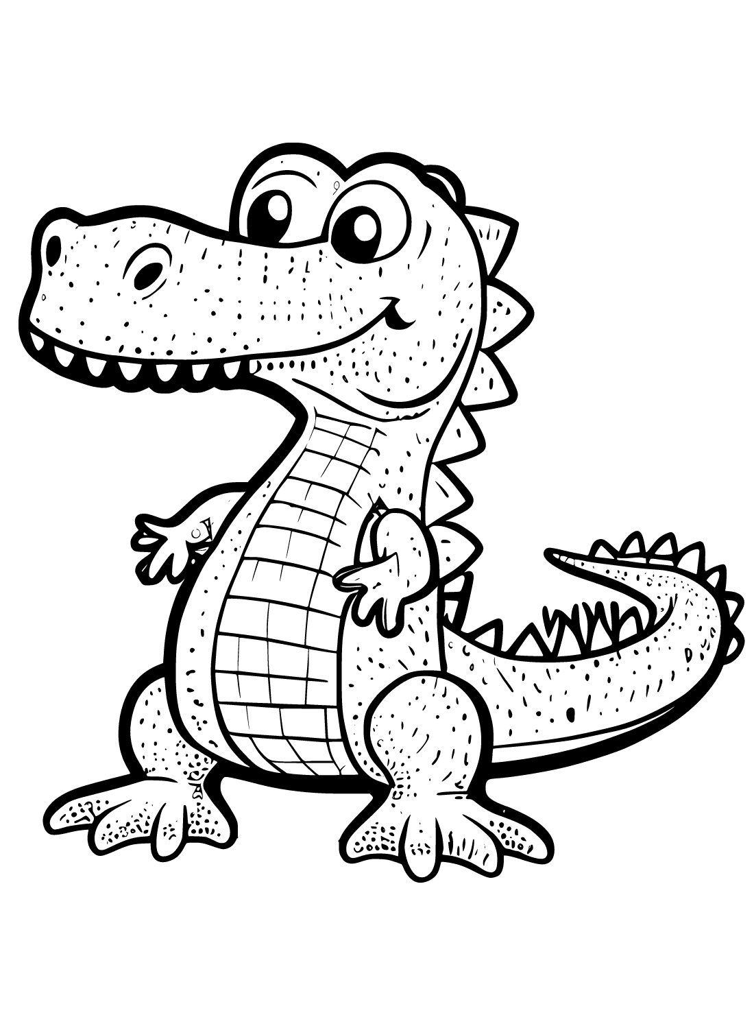 Alligators black and white coloring pages