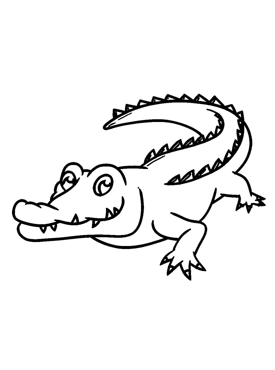 Alligators painting coloring pages