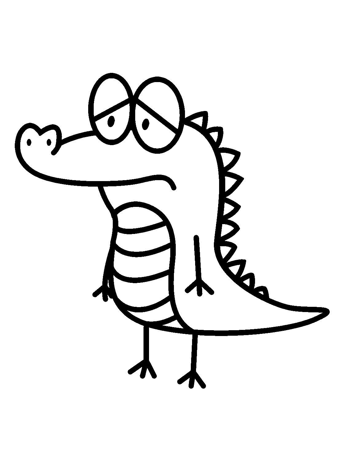 Alligators sad coloring pages