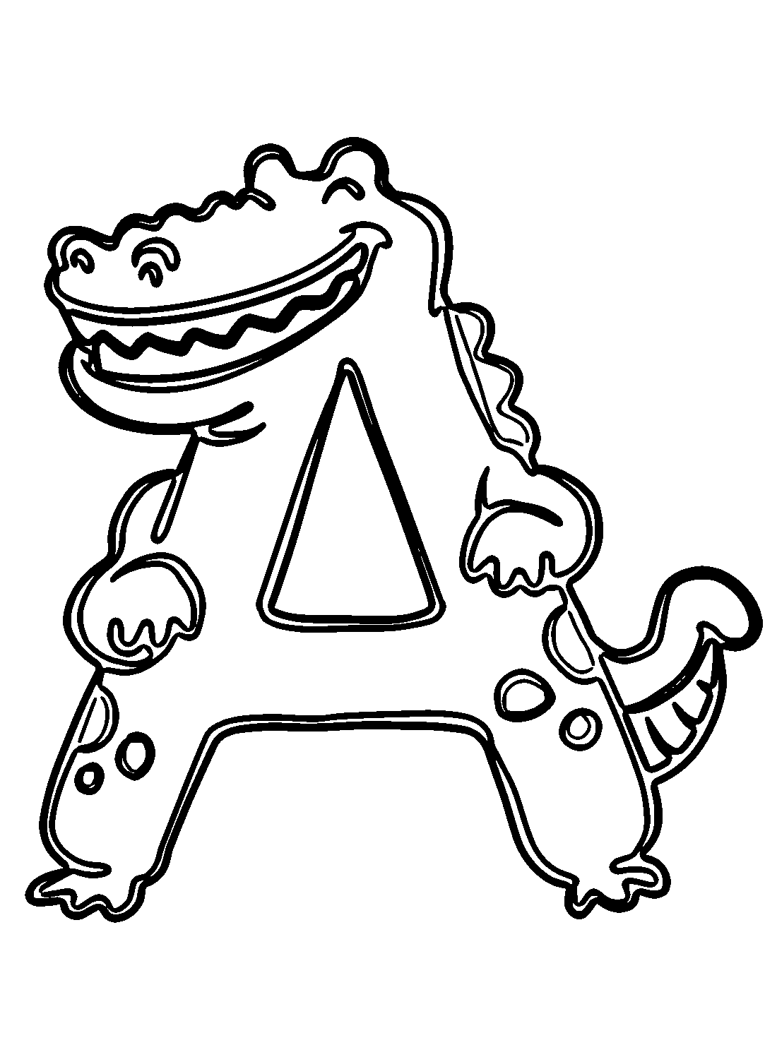 Alligators smile coloring pages