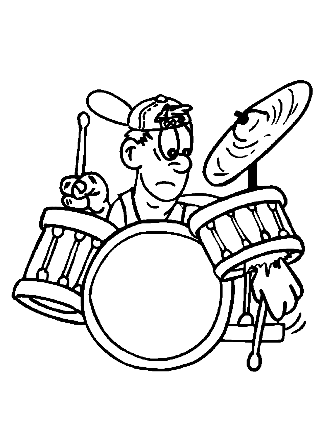 Bass drum coloring pages