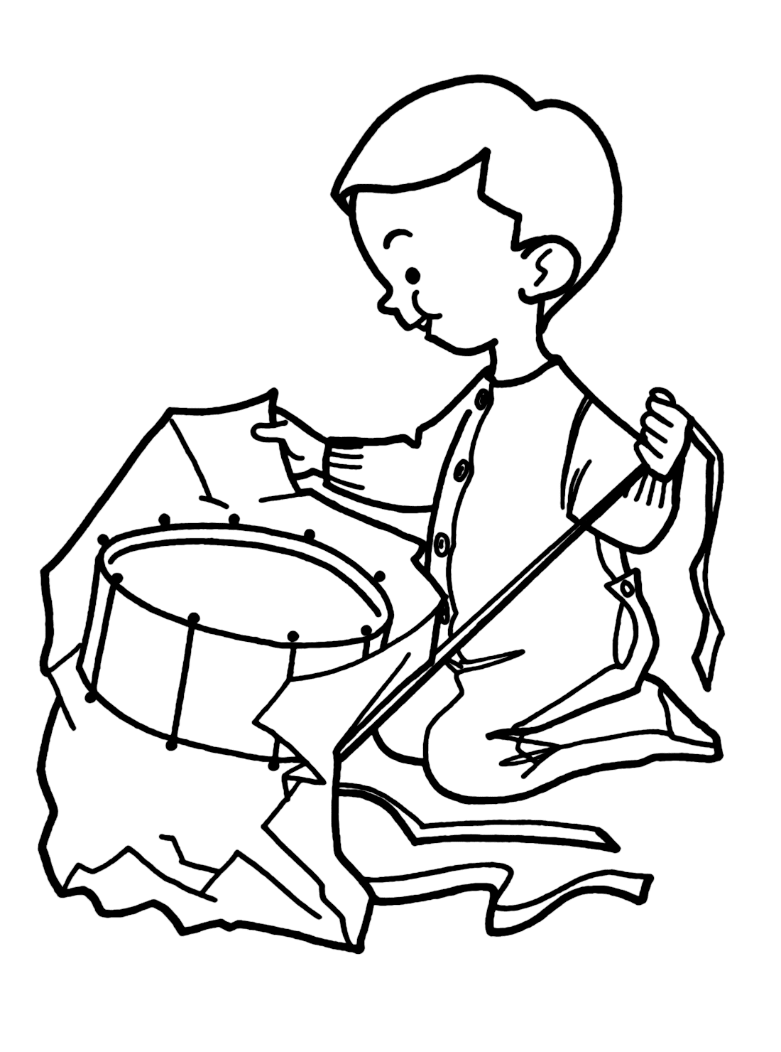 Jazz drum coloring pages