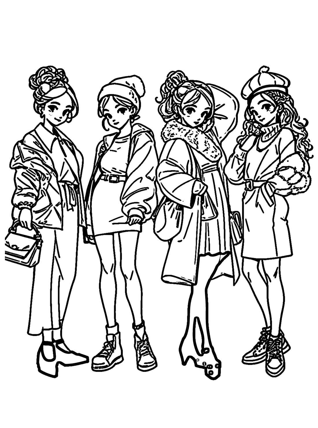 Blackpink cartoon coloring pages