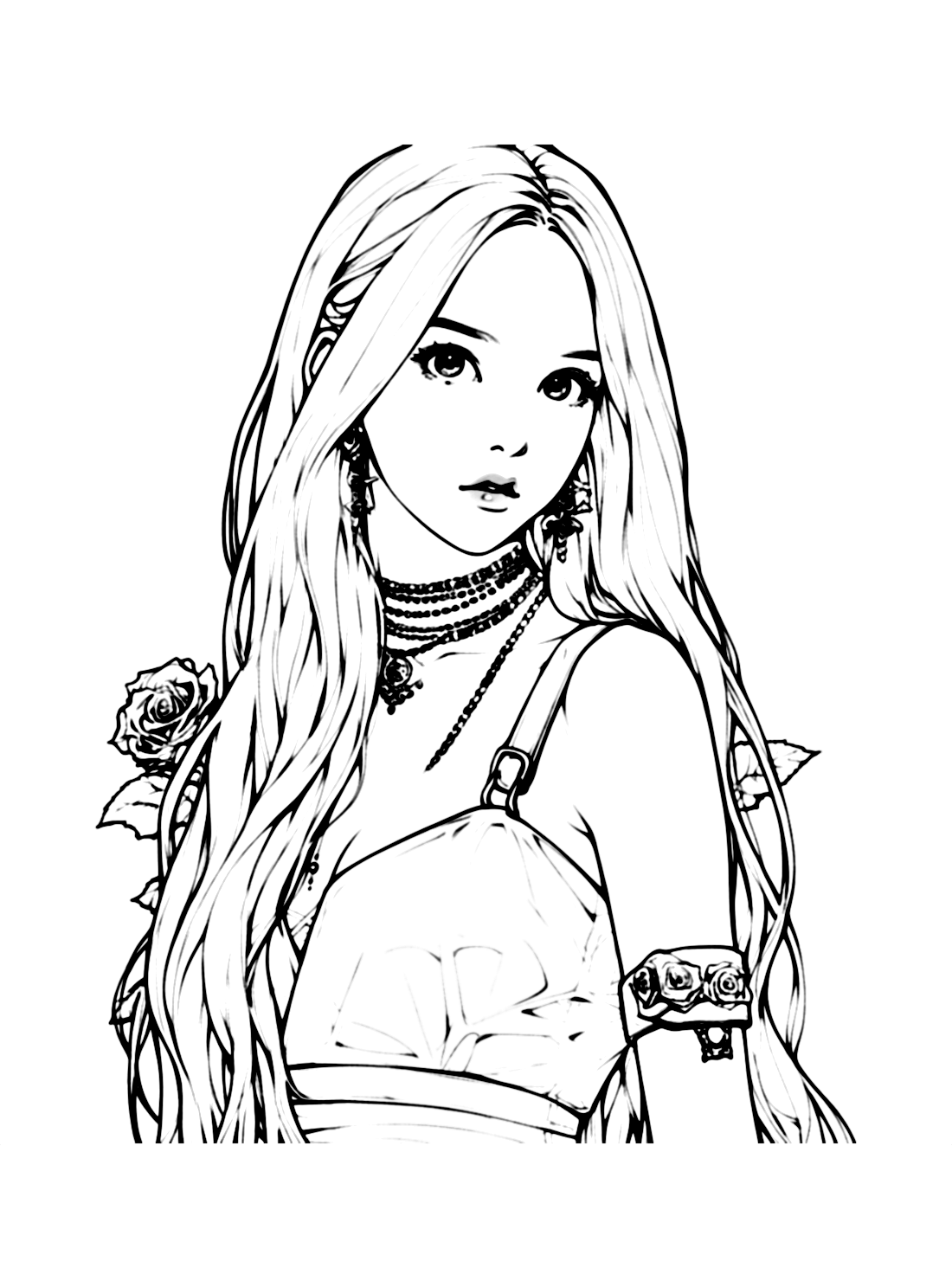 Blackpink coloring pages rose