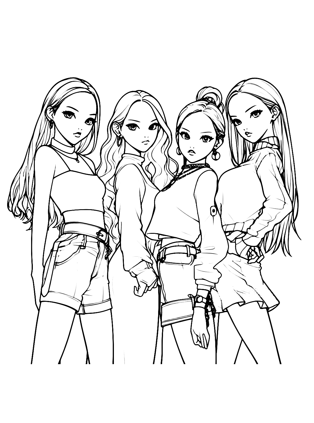 Blackpink drawing coloring pages