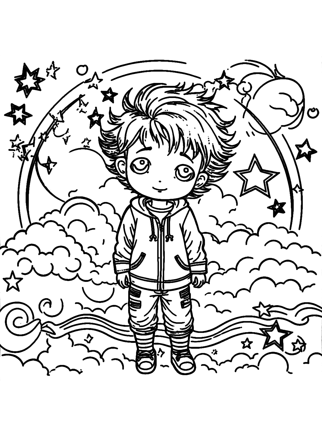 Coloring pages of the sky