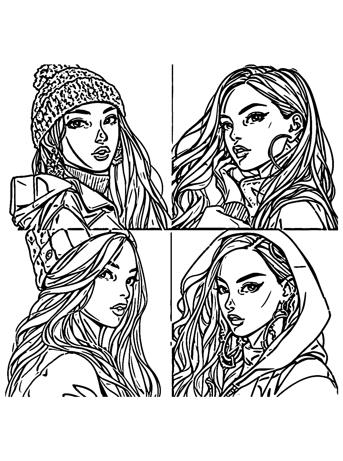 Cute blackpink coloring pages