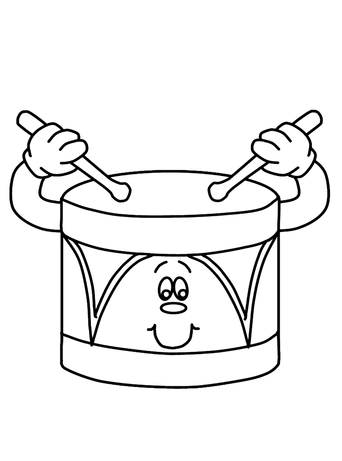 Cute Drum Coloring Pages