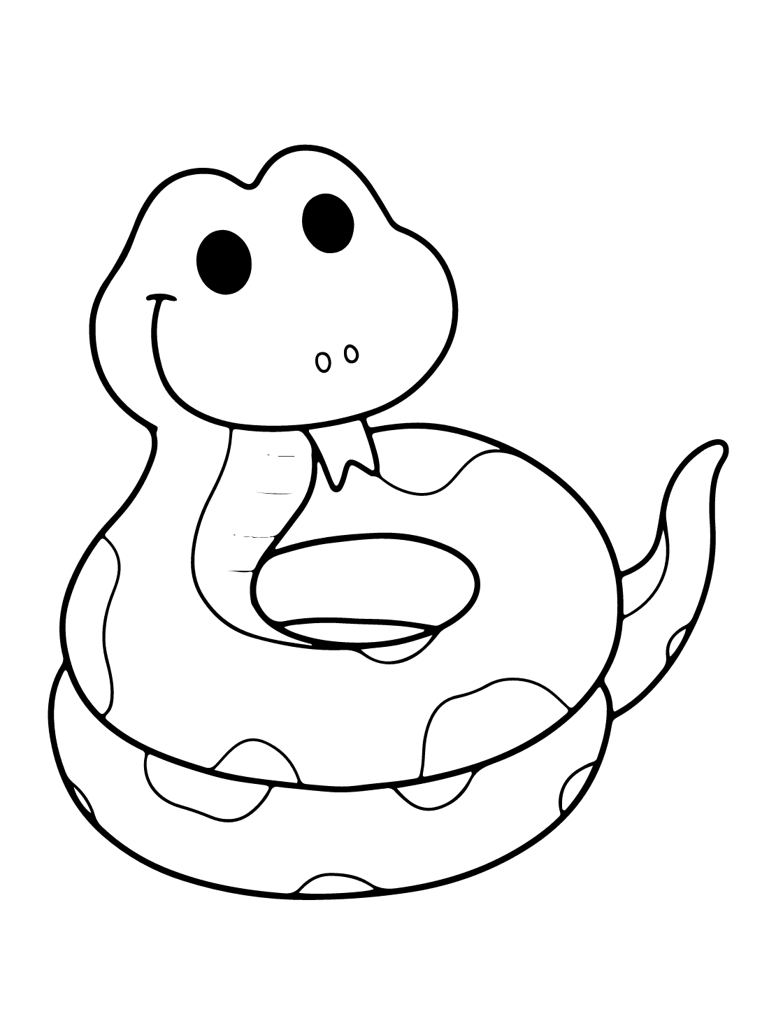 Cute snake coloring page