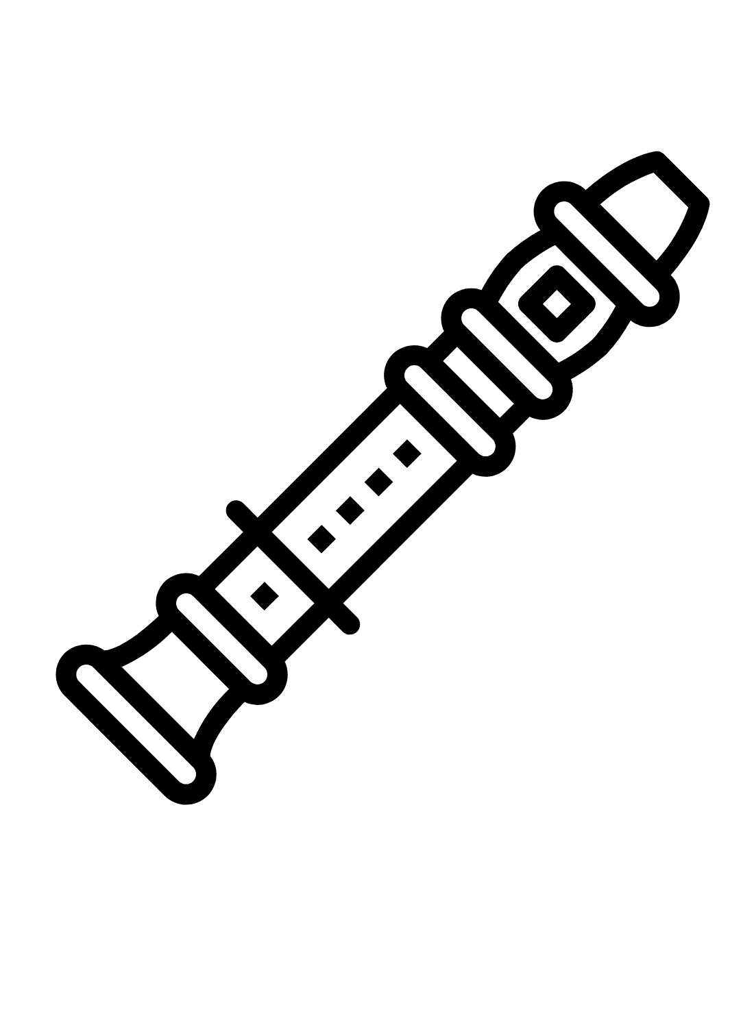 Flute outline icon