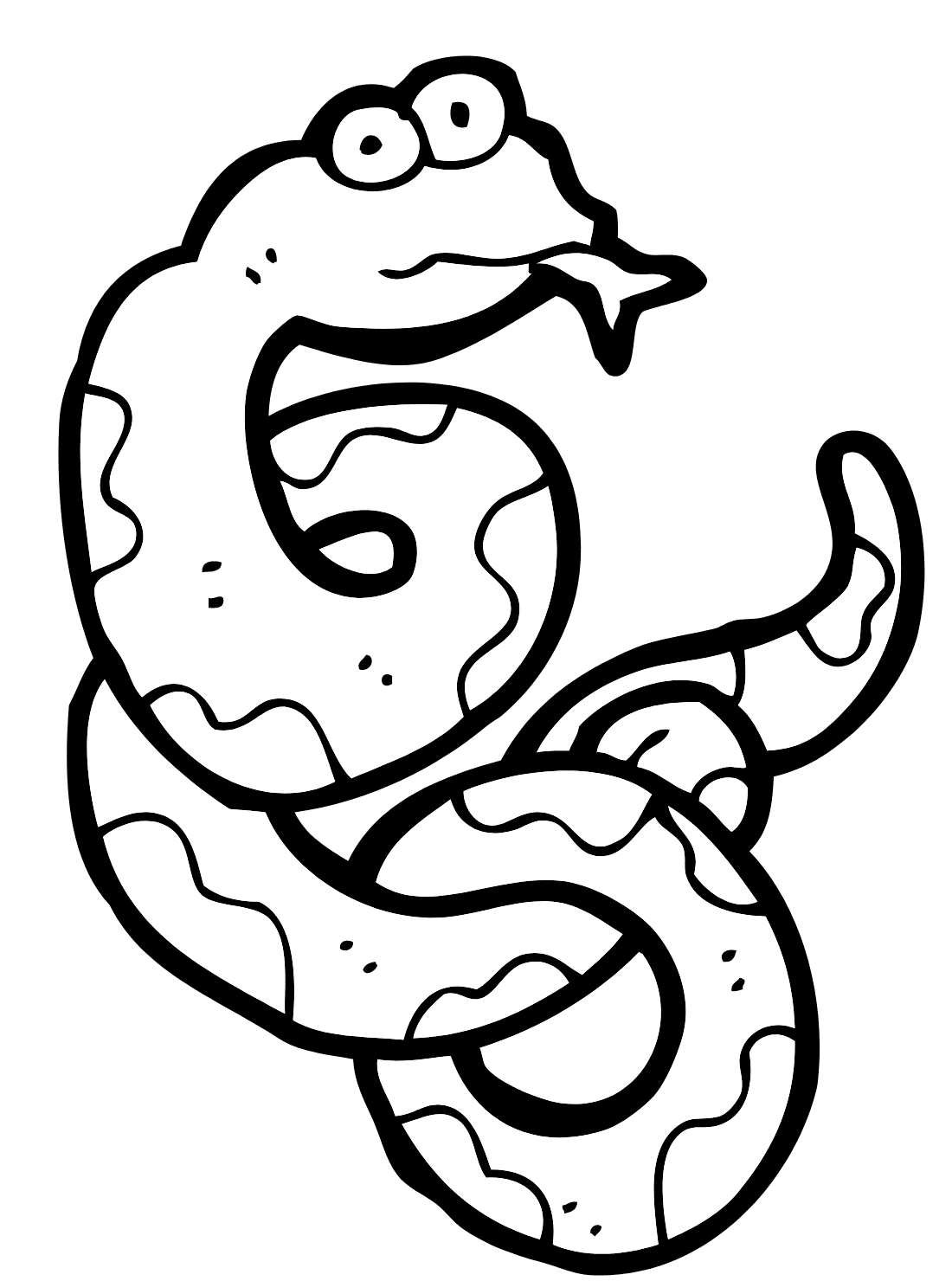 Free printable snake coloring pages
