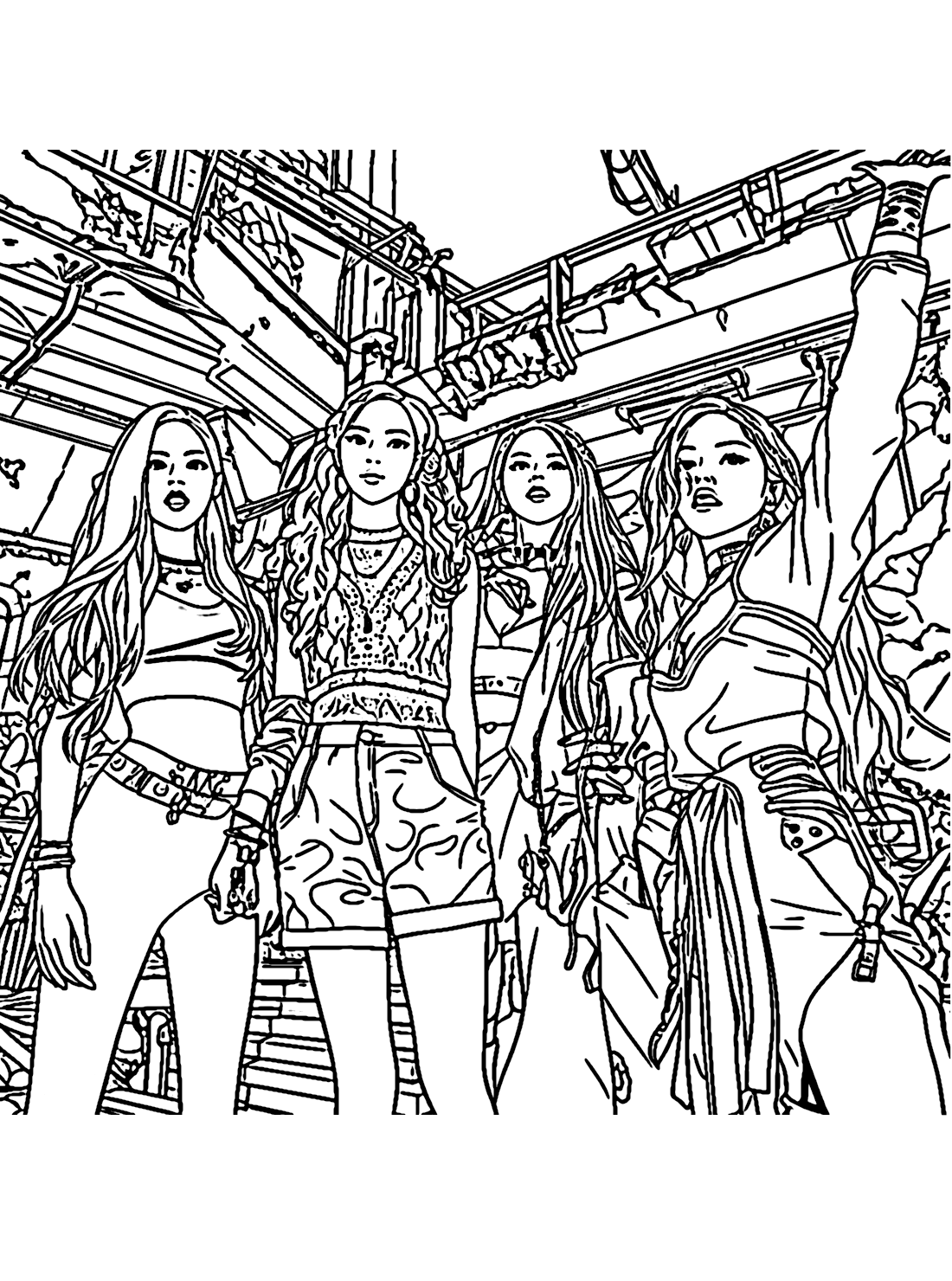 Kpop coloring pages blackpink