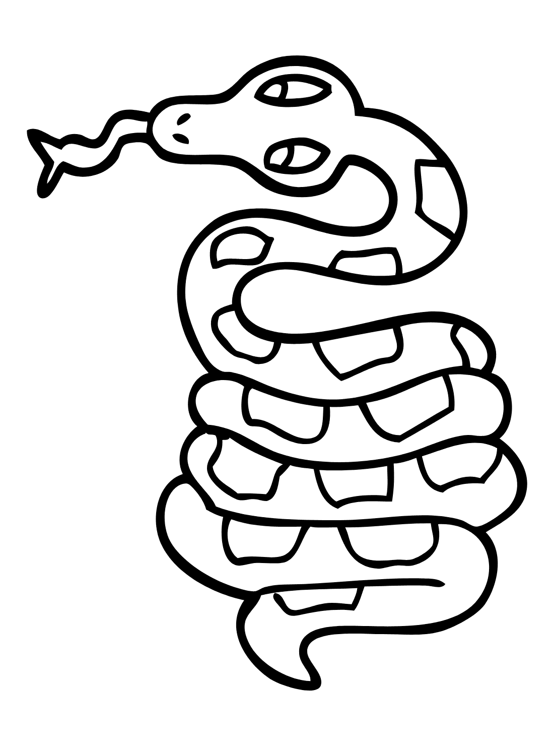 Printable coloring pages of snakes