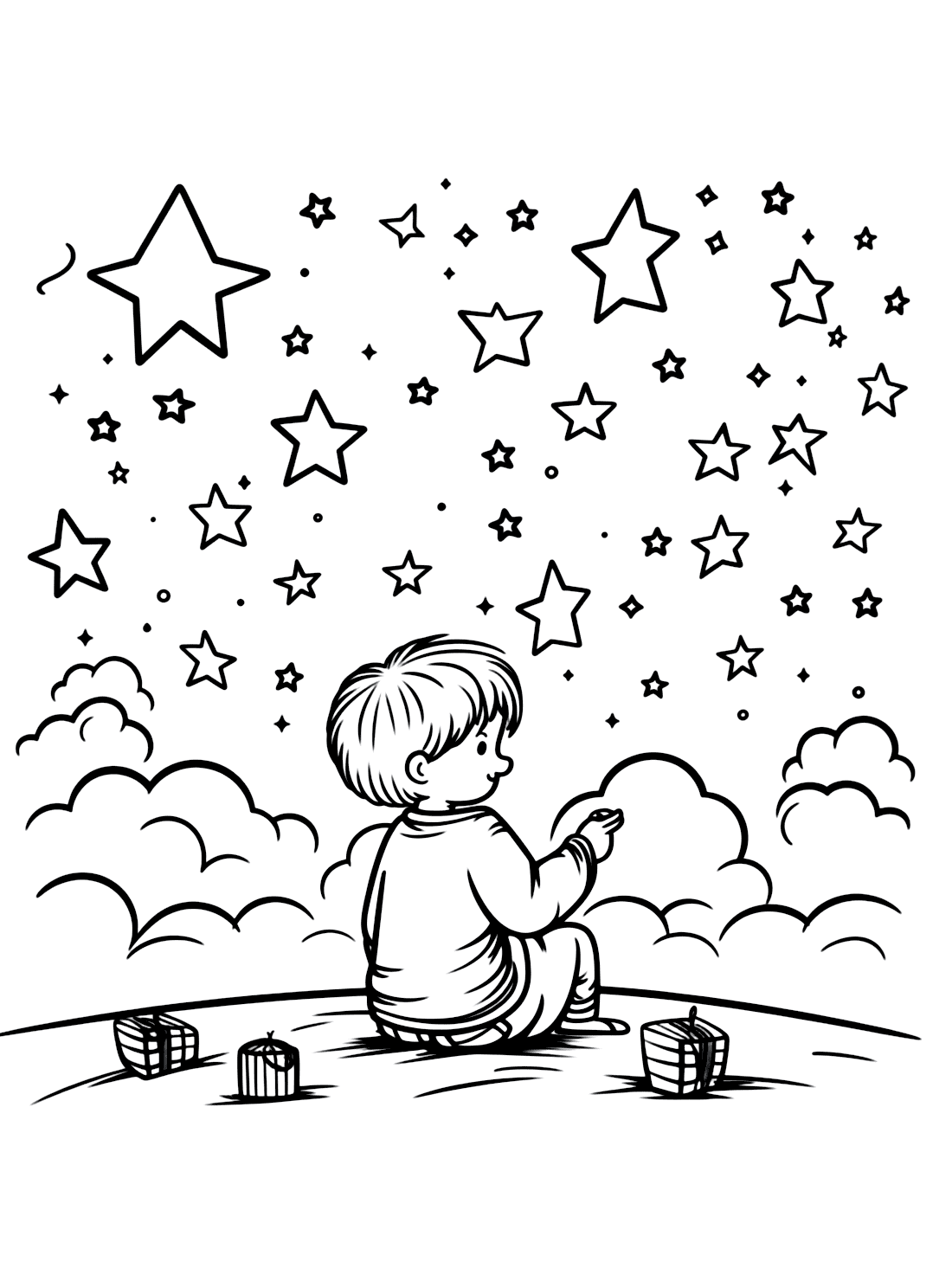 Sky and weather coloring pages