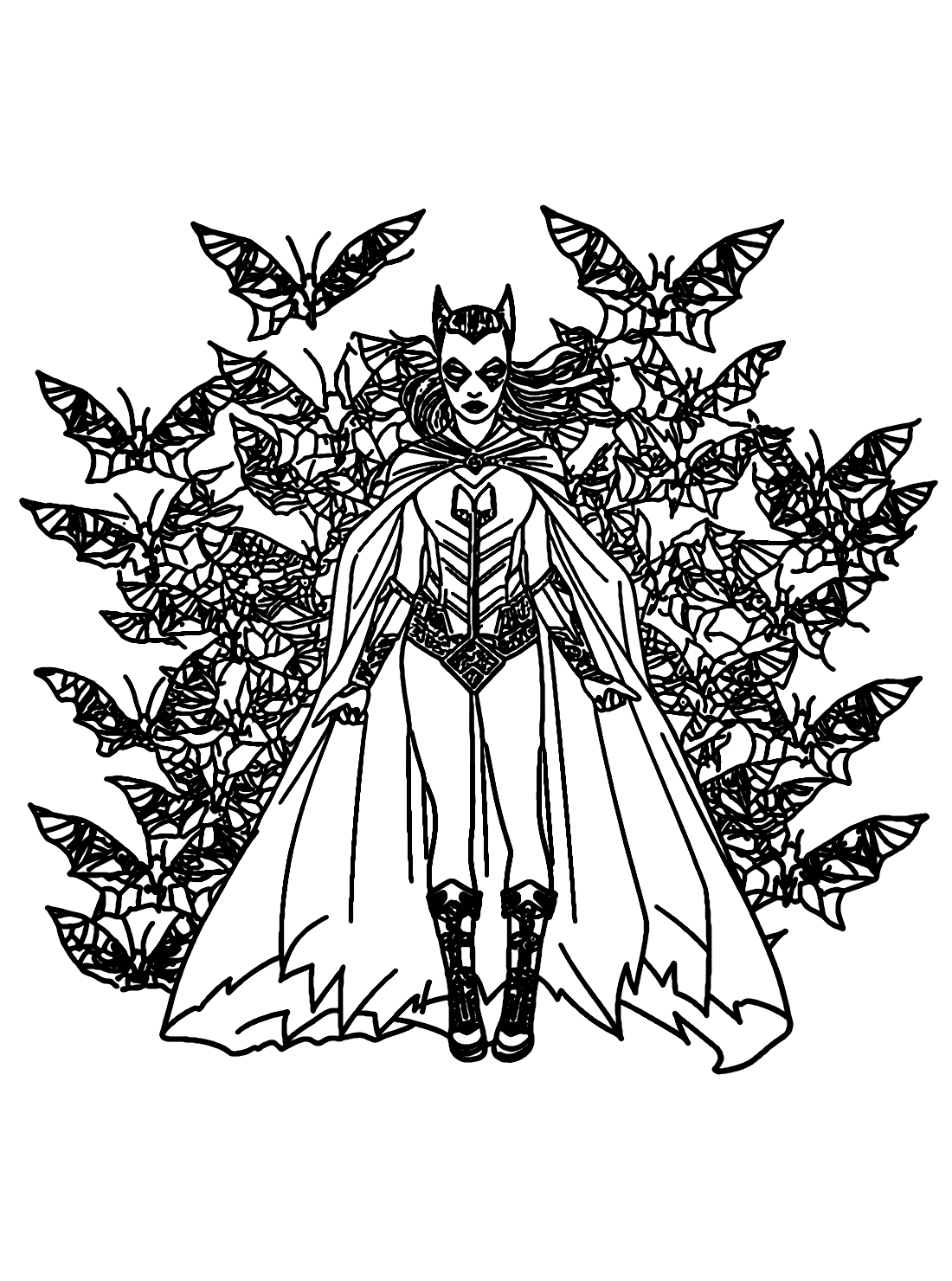 Batwoman with Bats
