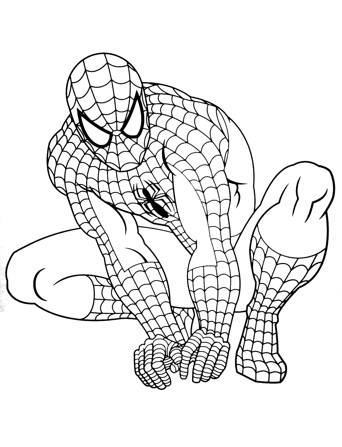 Coloring for kids spiderman to print