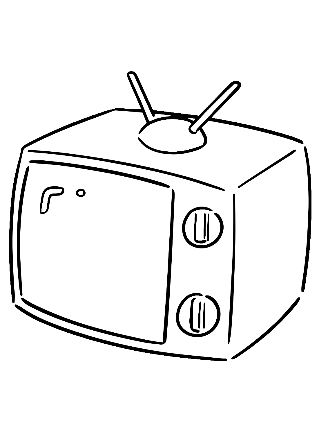 Old fashioned television coloring pages