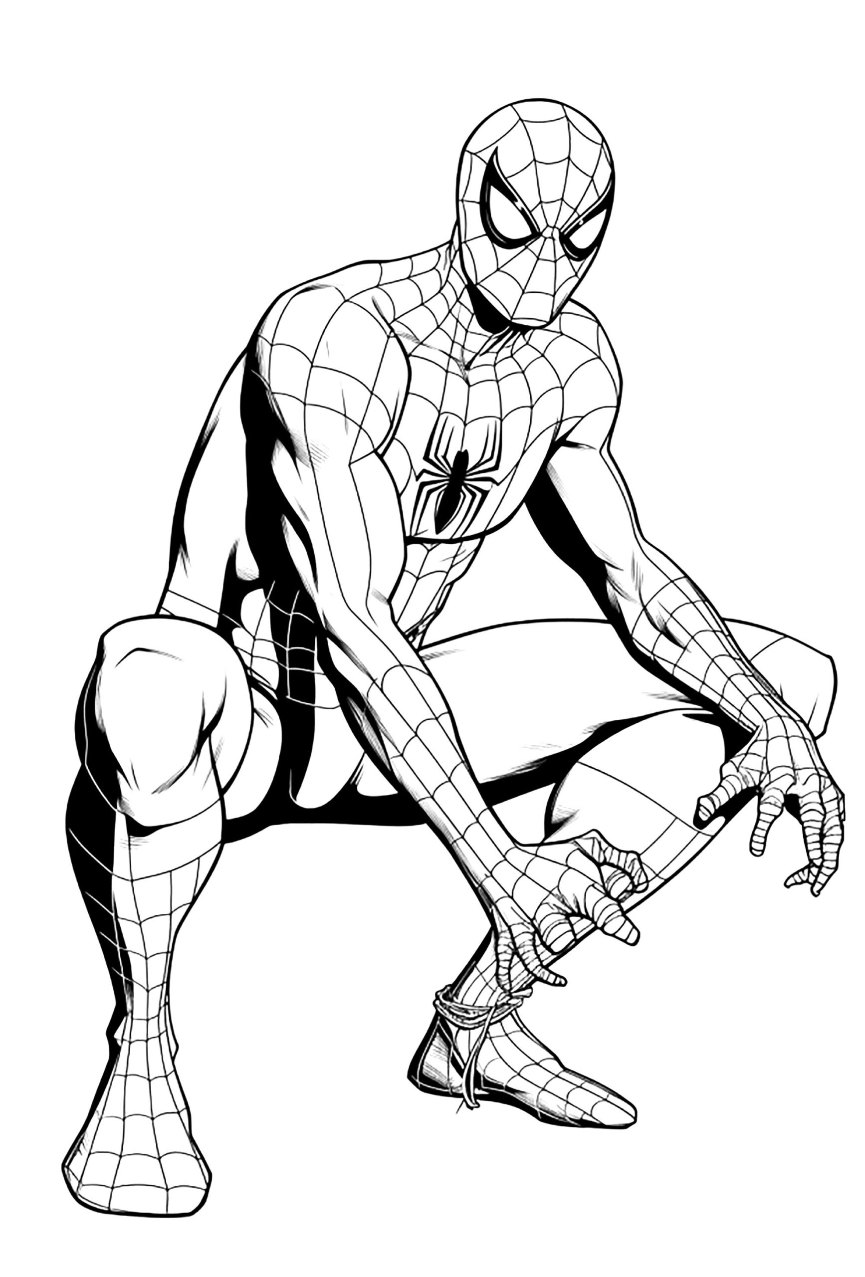 Coloring pages for child spiderman