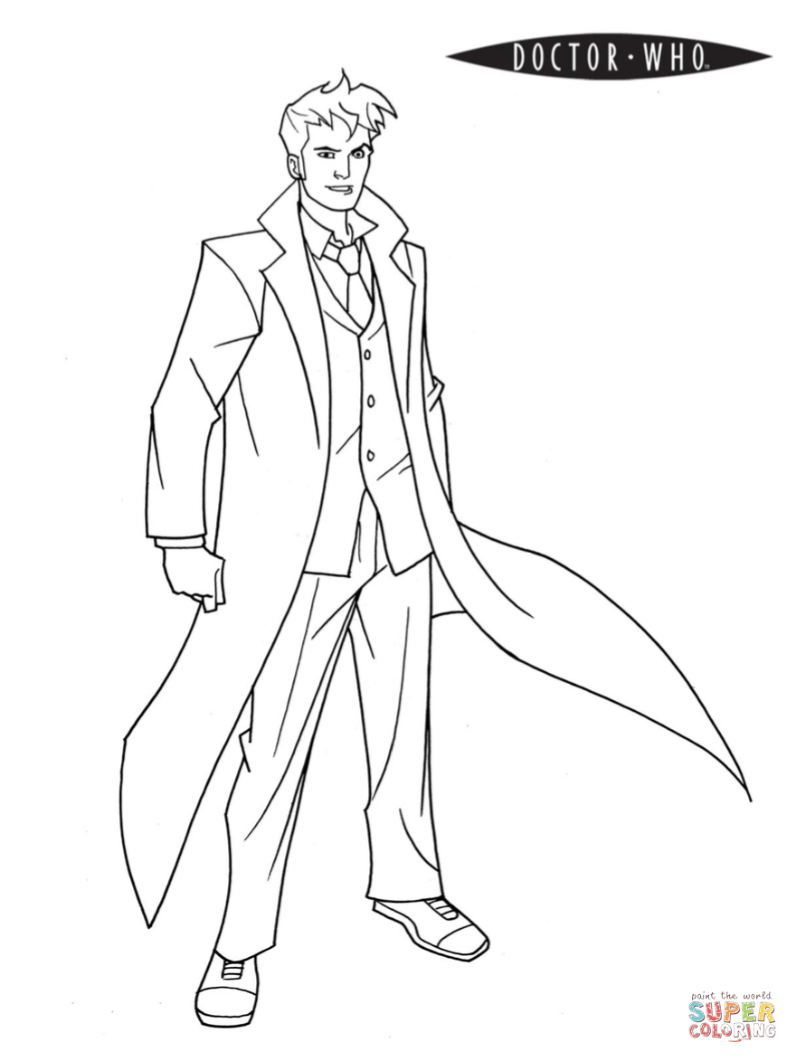 New doctor who coloring page