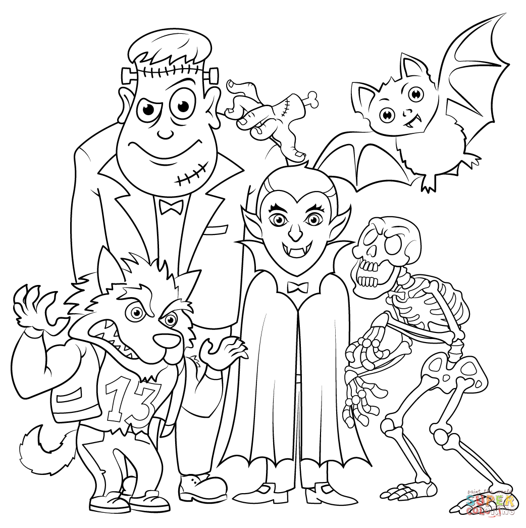 Halloween characters set