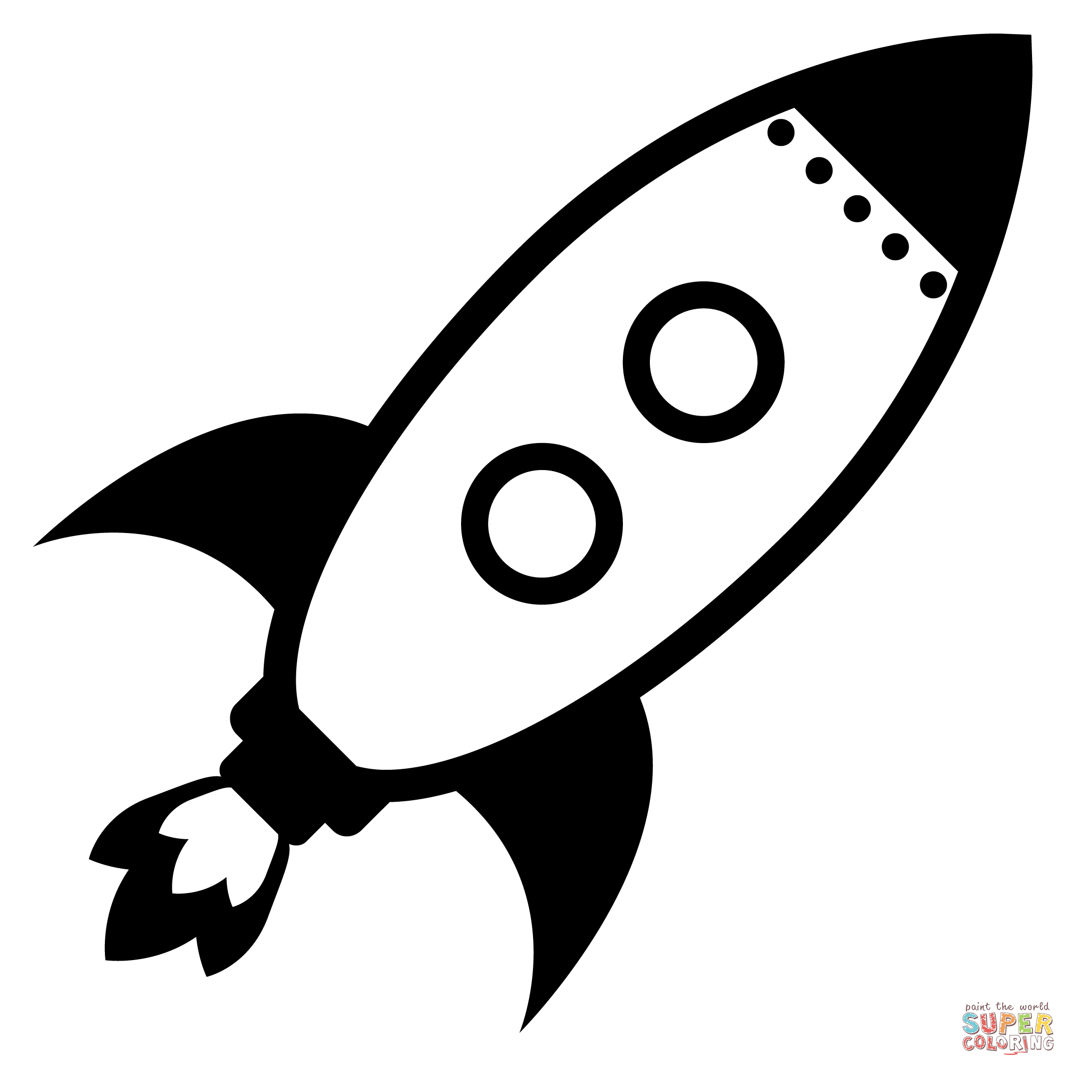 Printable rocket emoji