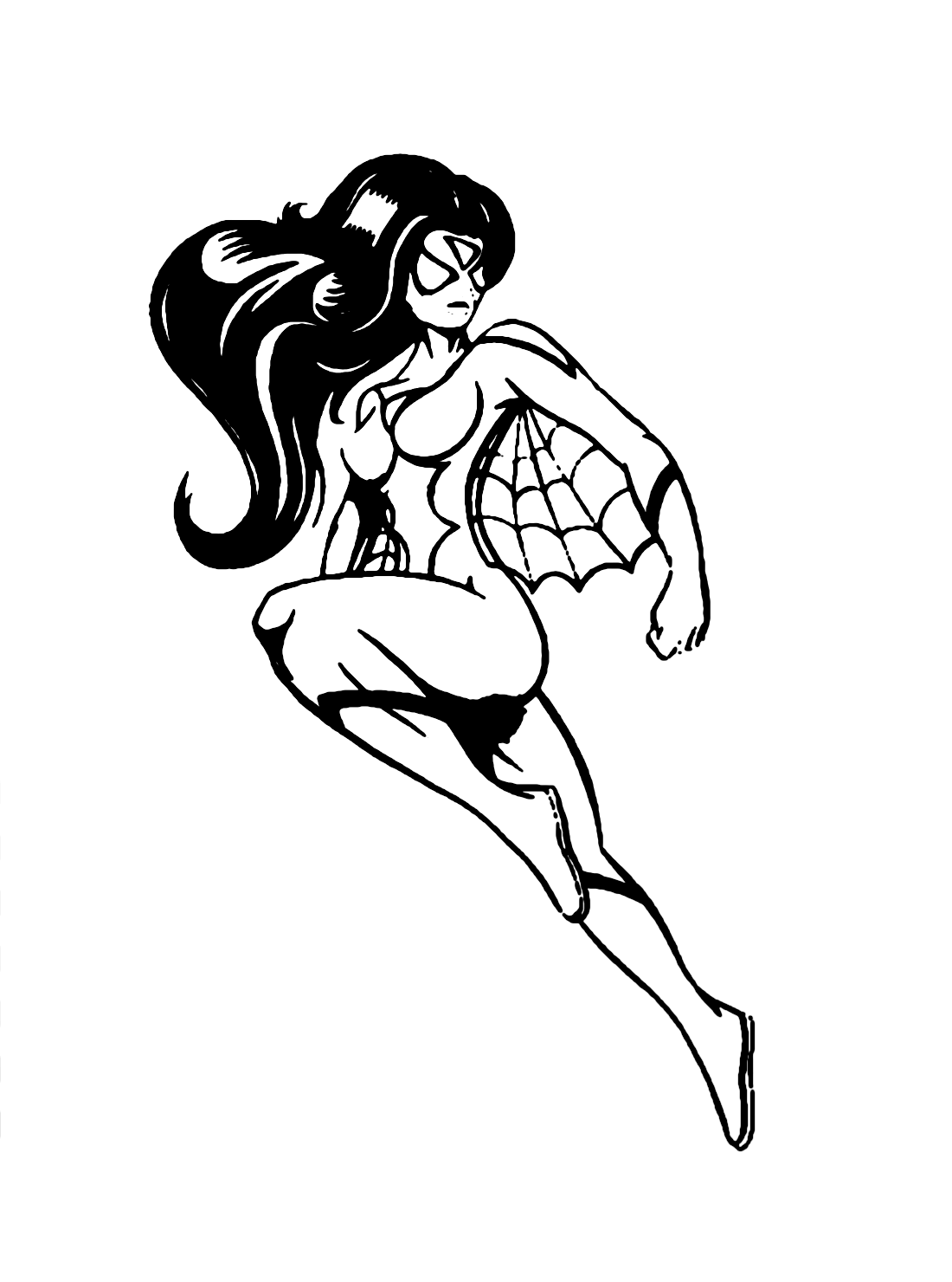 Spider woman drawing