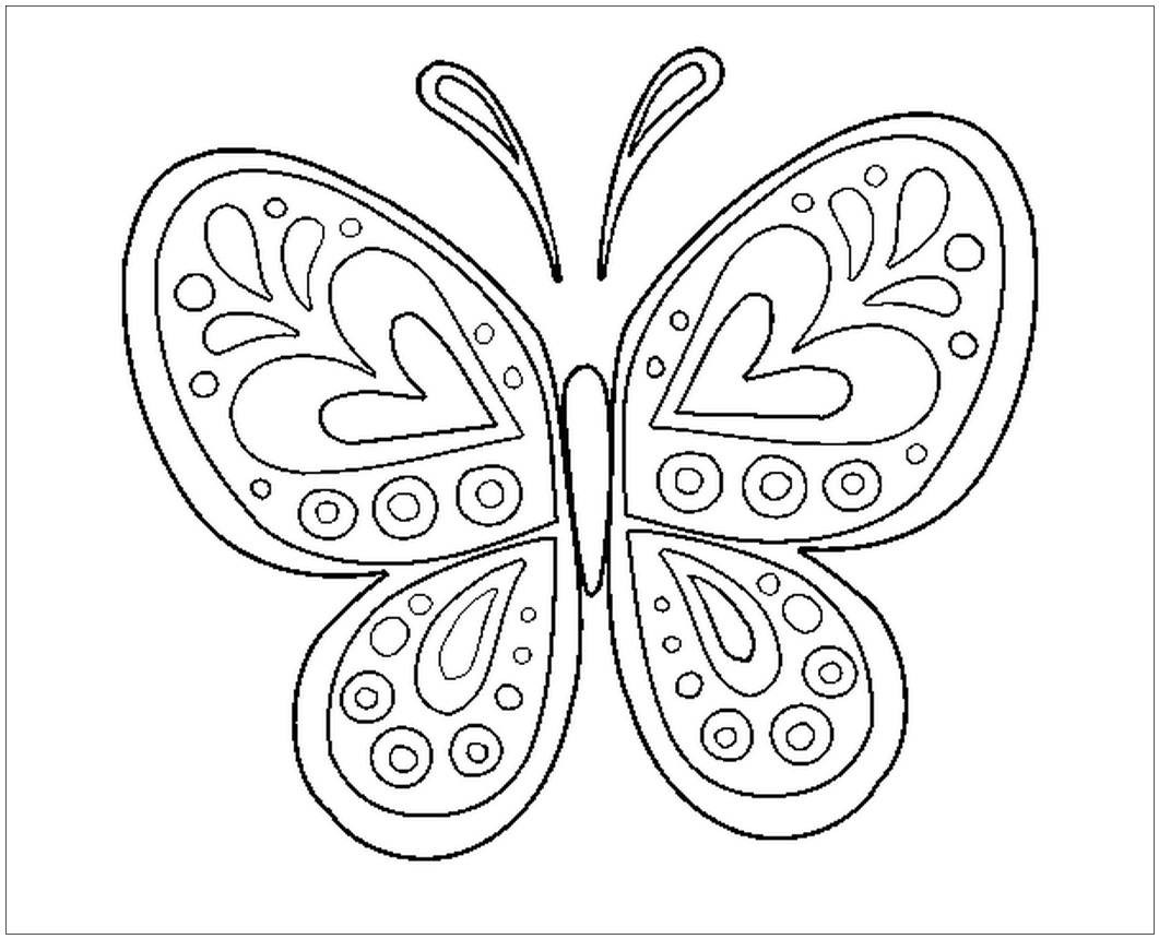 Butterfly Mandala Color