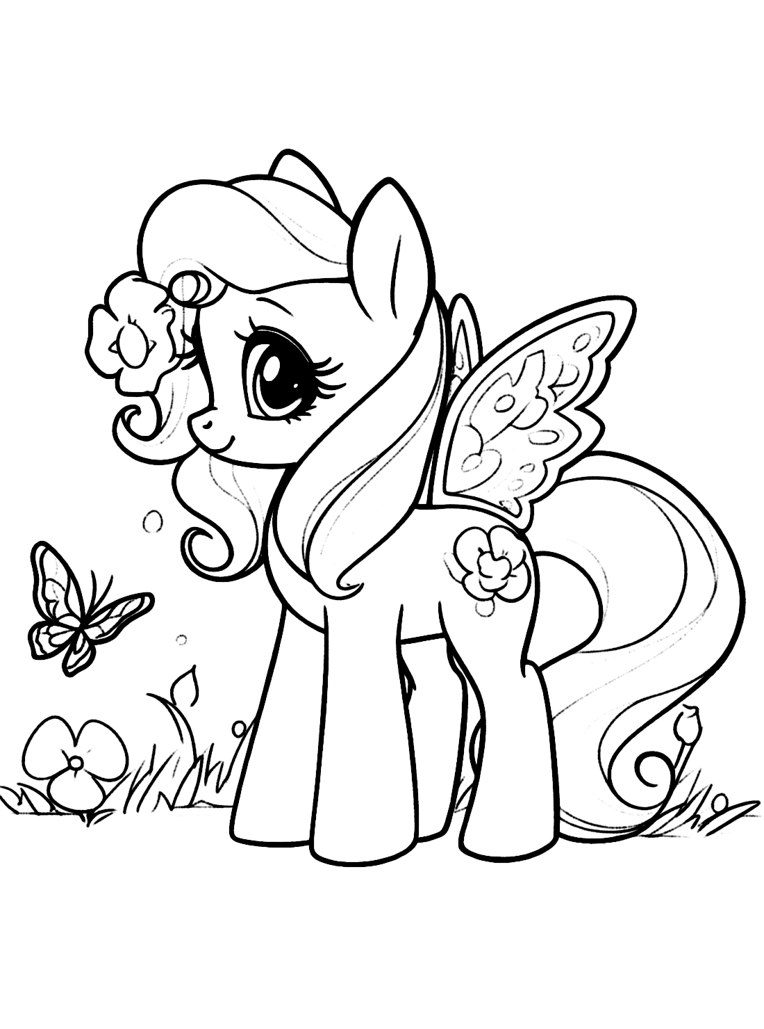Coloring Book Pages Fluttershy