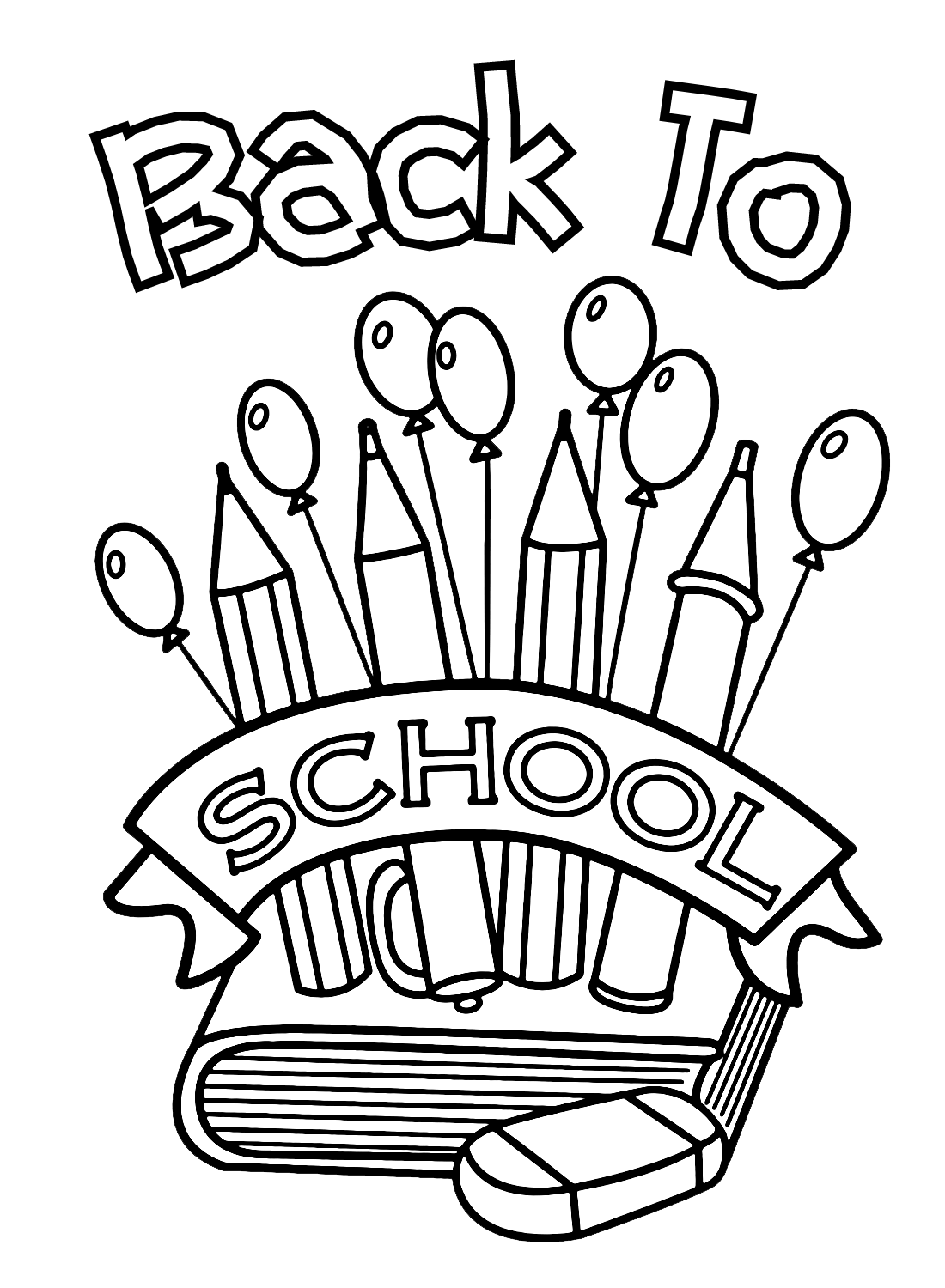 Coloring Page Back to School
