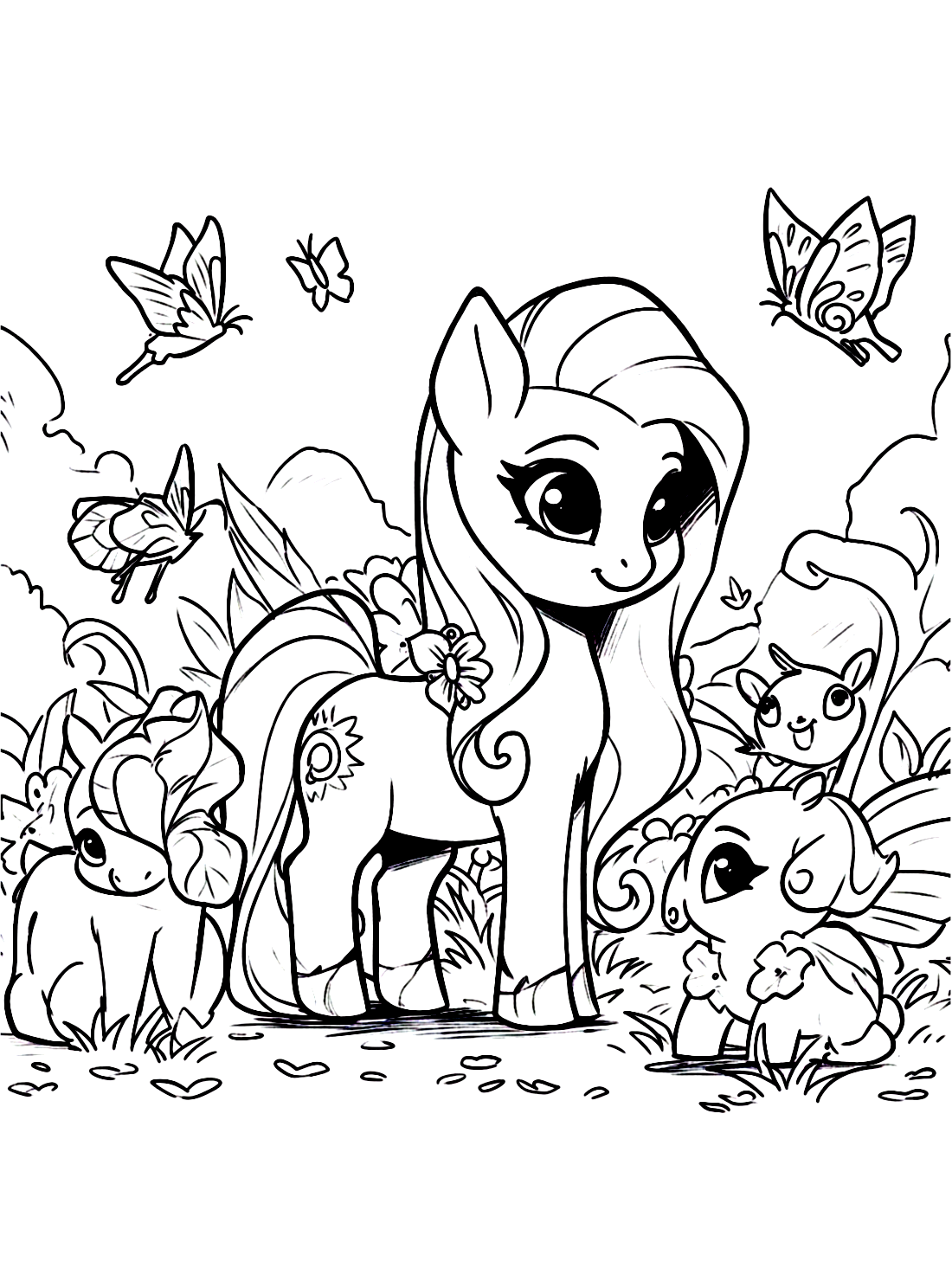 Coloring Pages For Girls Queen Fluttershy