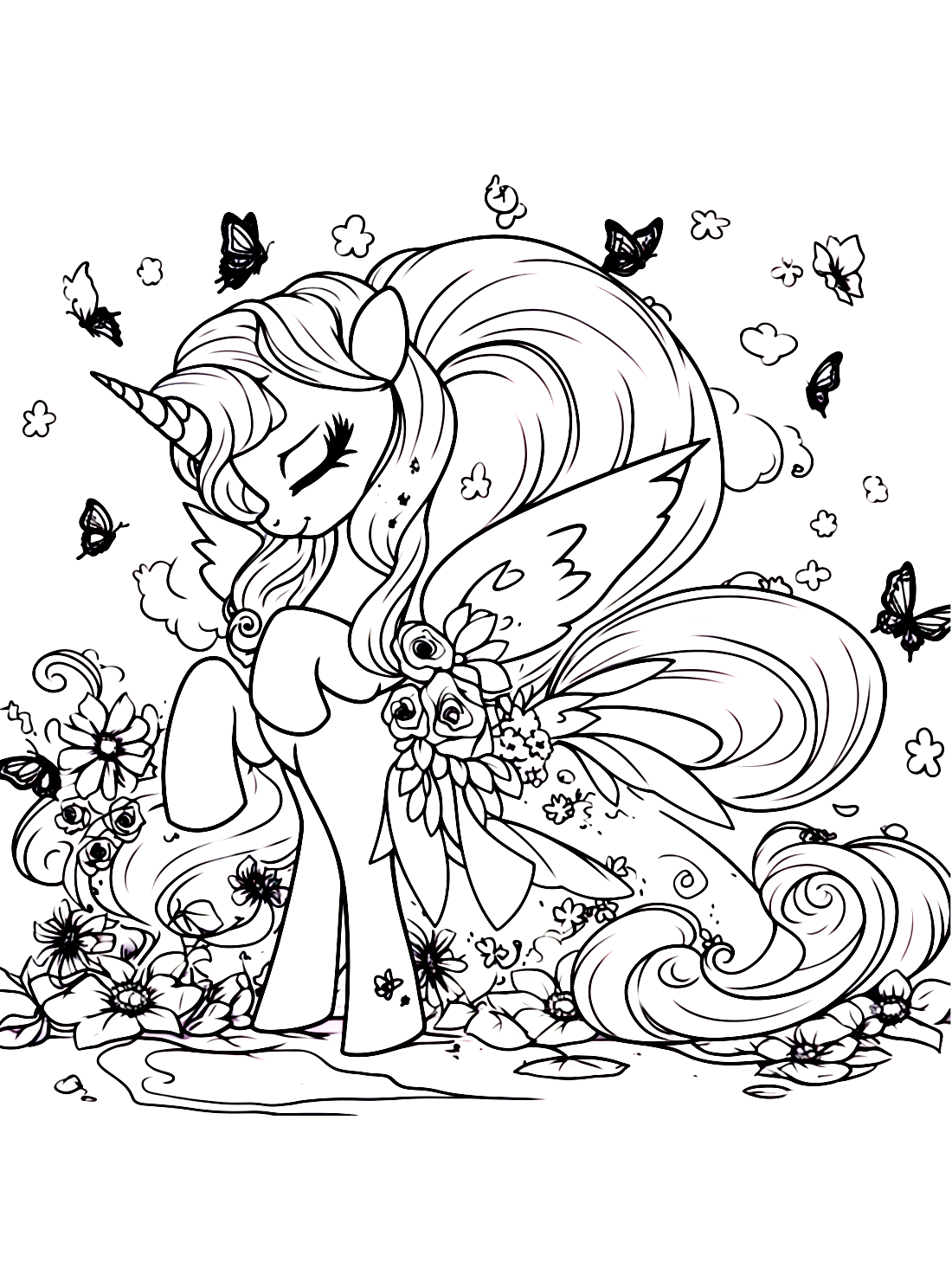 Coloring Pages of Fluttershy