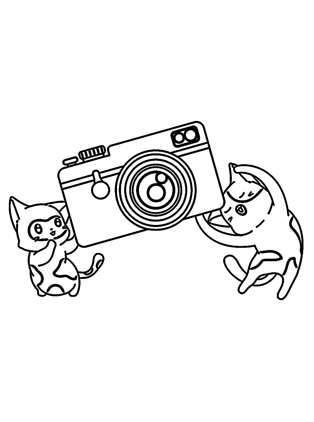 Coloring Pages For Camera With Cat