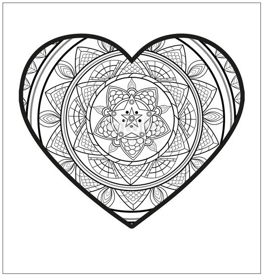 Doodle Heart Mandala
