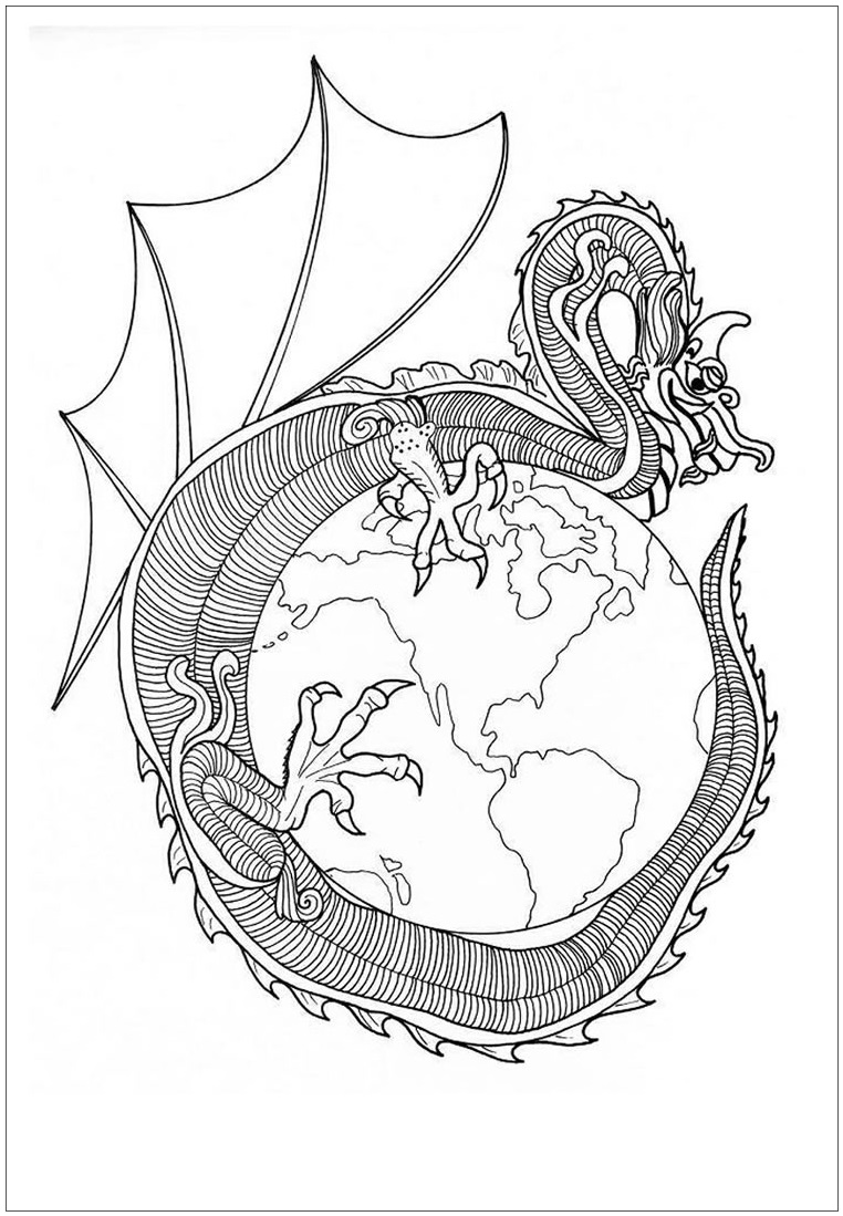 Dragon of World Mandala