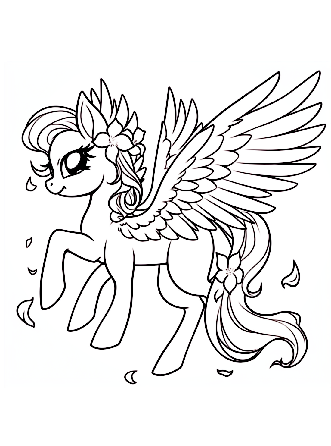 Fluttershy Pony Coloring Pages