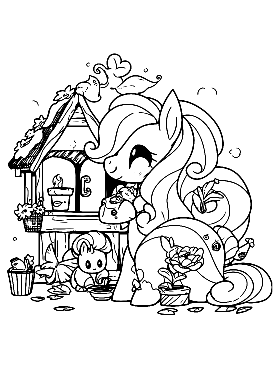 Fluttershy My little Pony Coloring Page