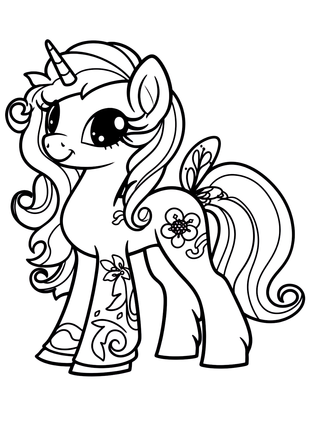Fluttershy My little Pony Coloring Pages