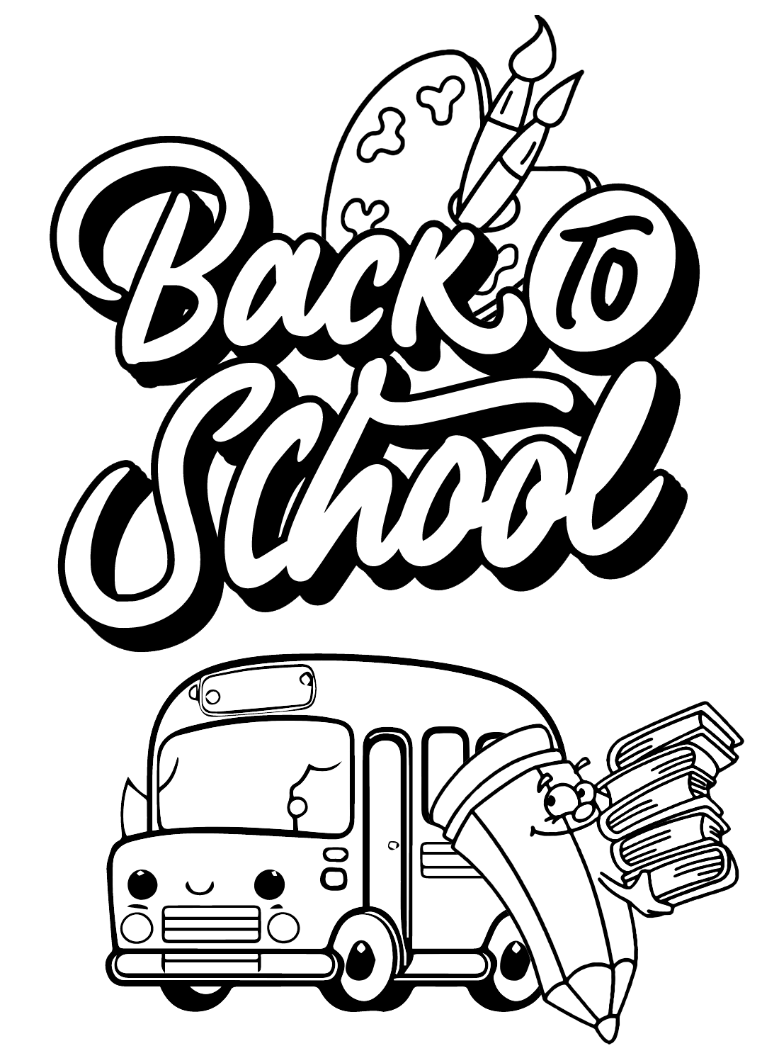 Free Printable Back to School Coloring Page