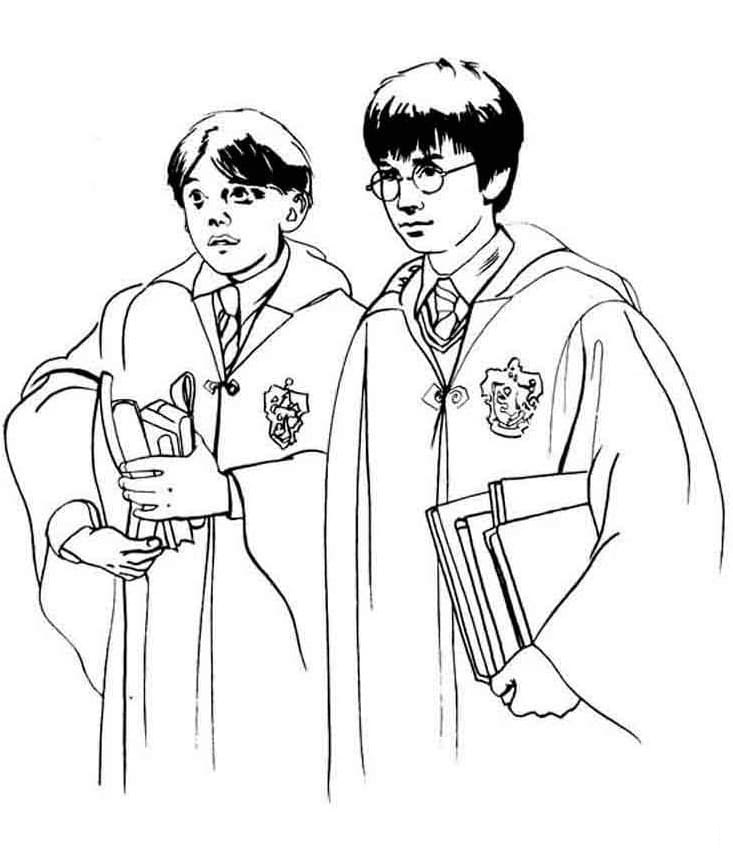 Harry Potter and Friend Coloring