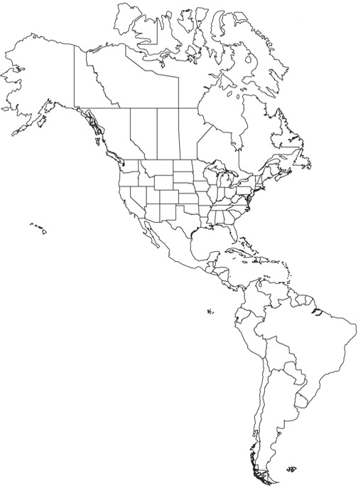 Map of America Continent