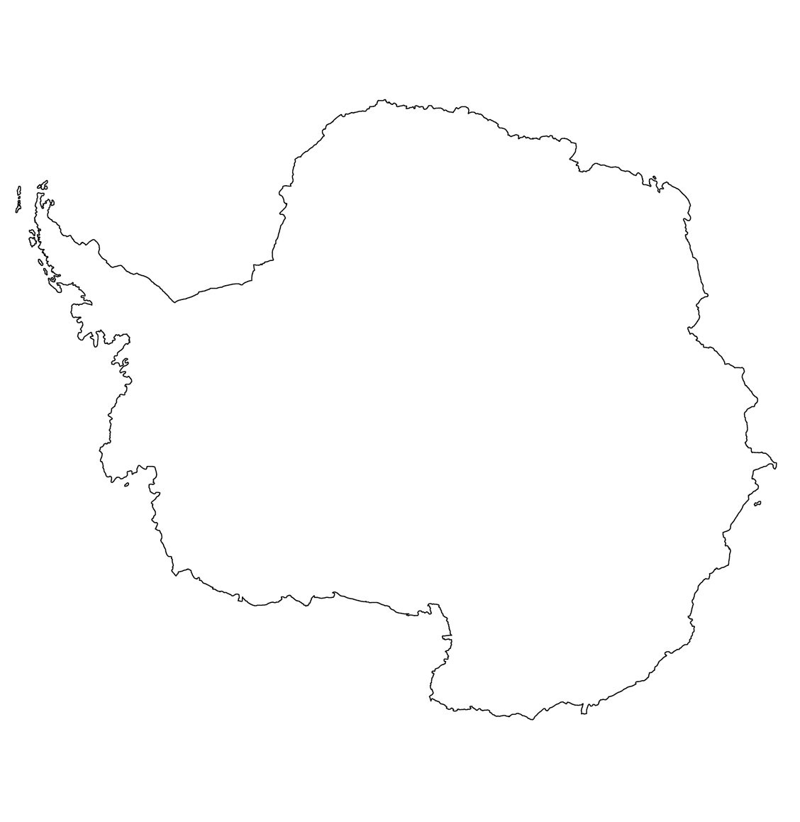 Map of Antartica Continent