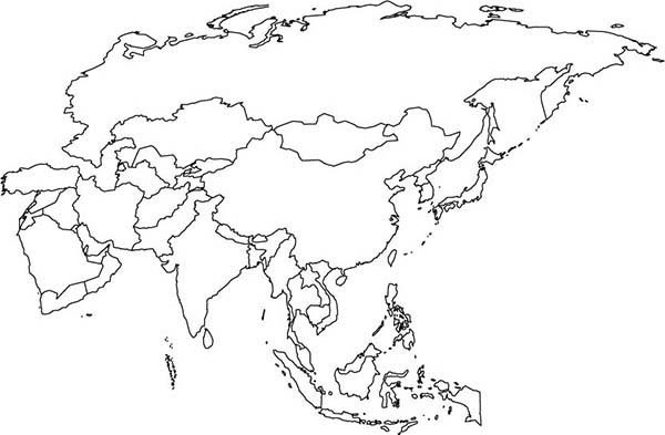 Map of Asia Continent