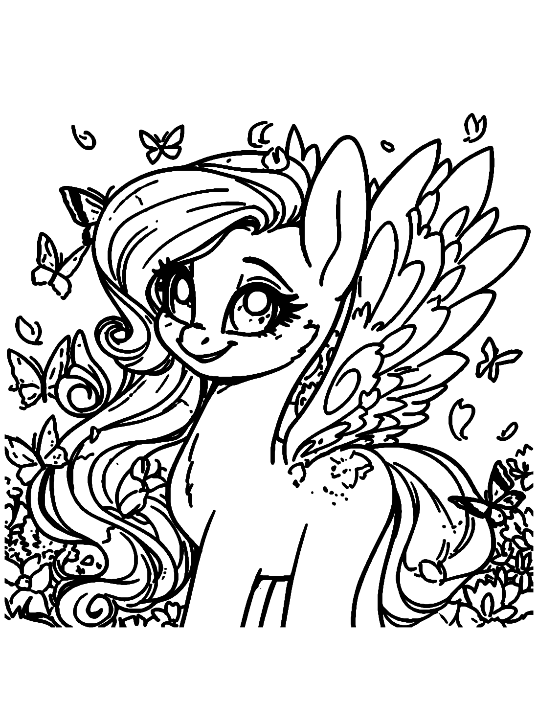 My Little Pony Coloring Pages Fluttershy
