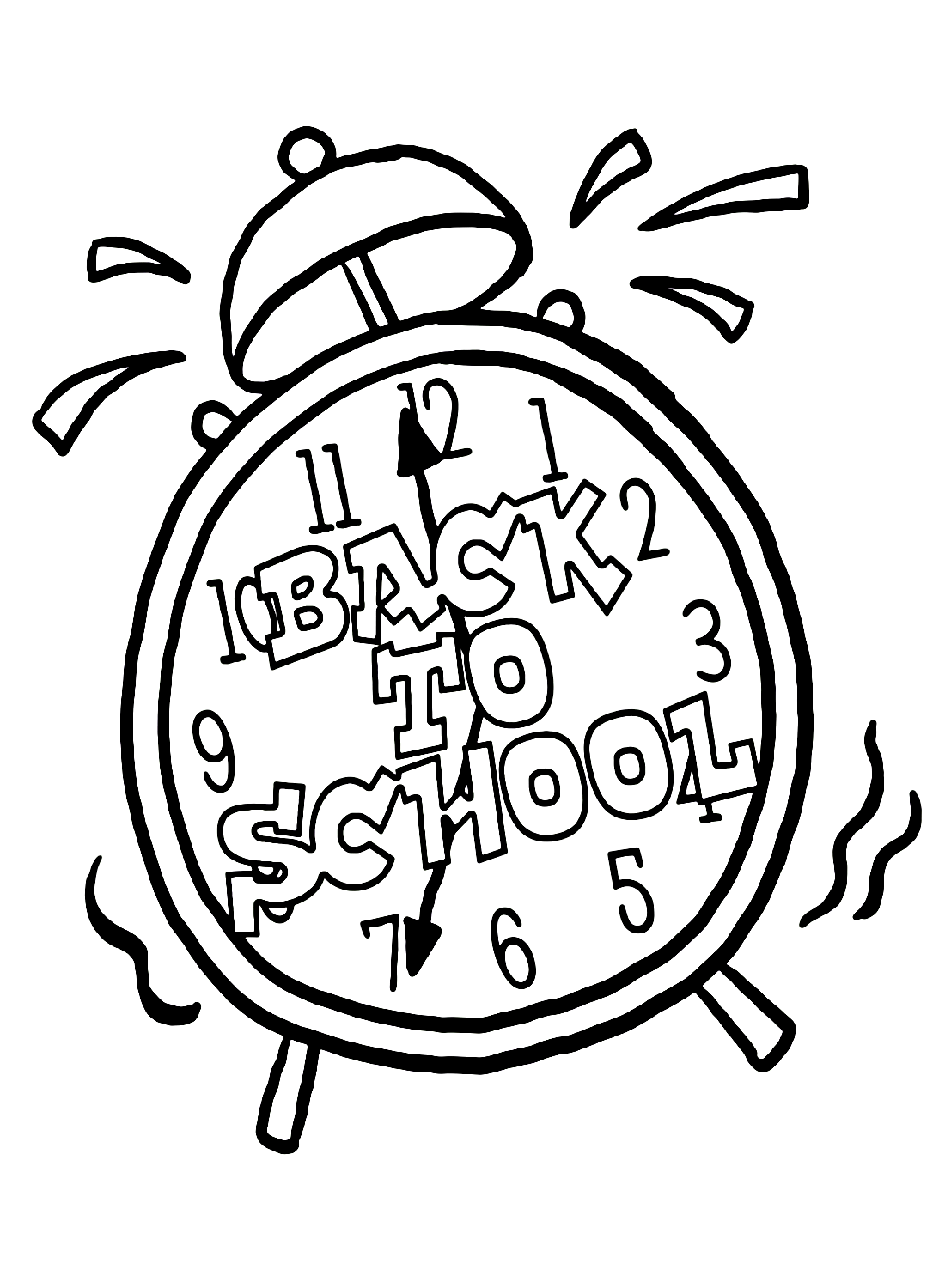 Picture Back to School Coloring Page