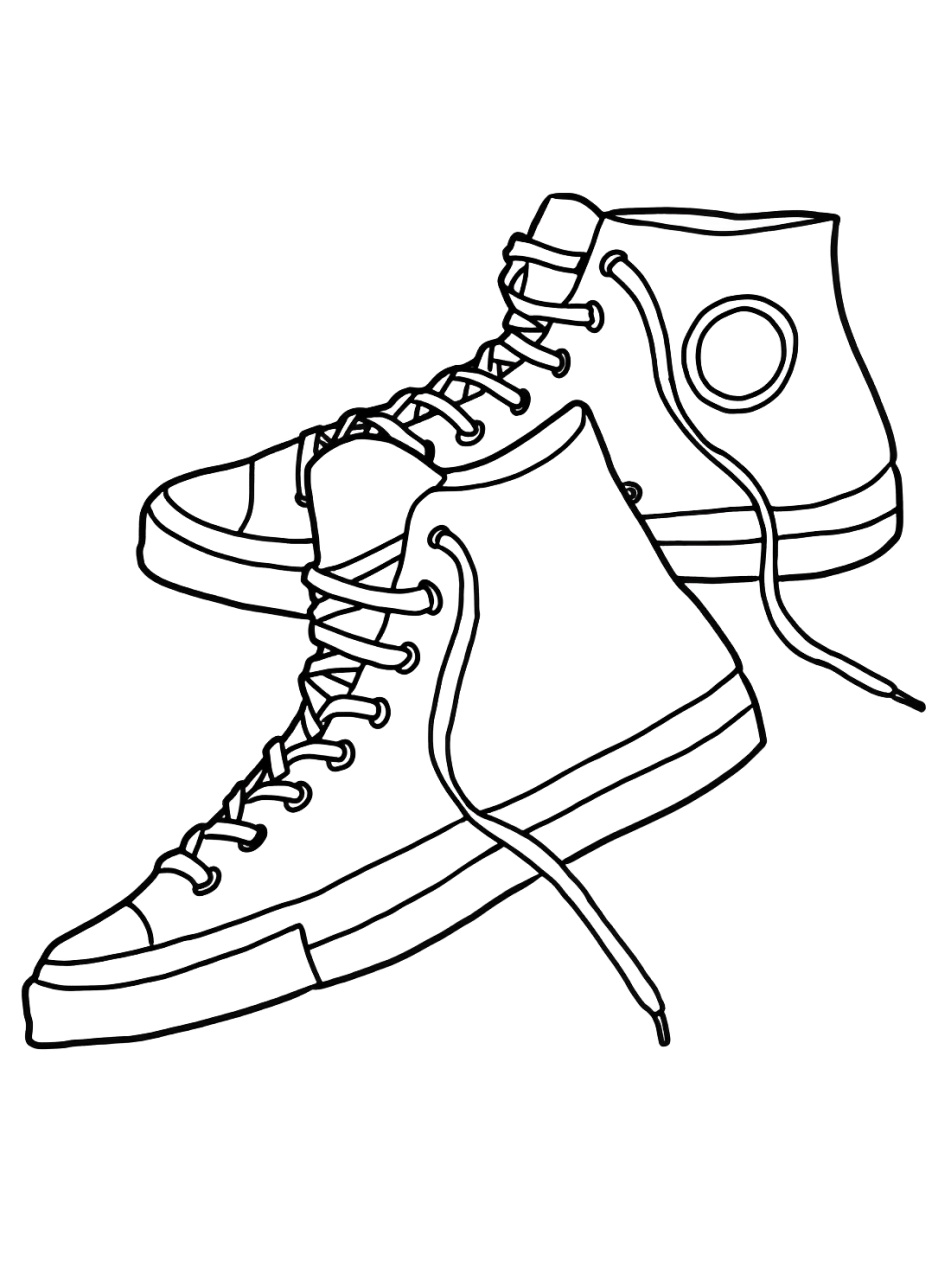 Sneakers Coloring Pages Free Online For Kids!