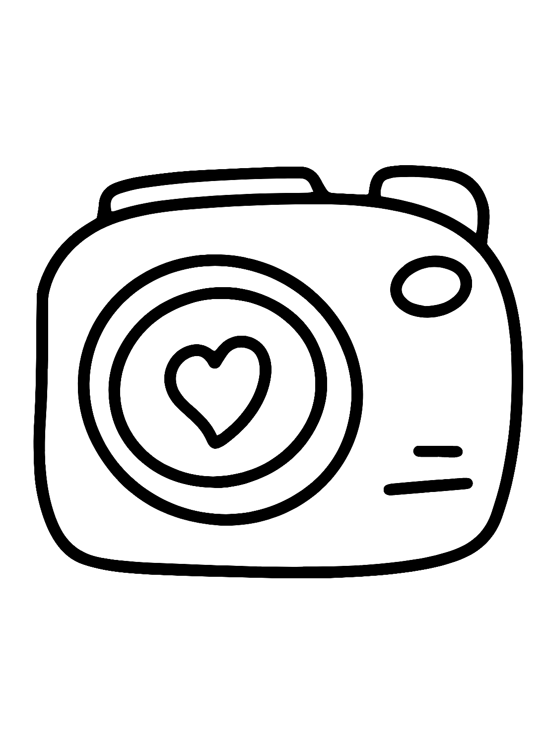 Sweet Camera Printable Coloring Pages