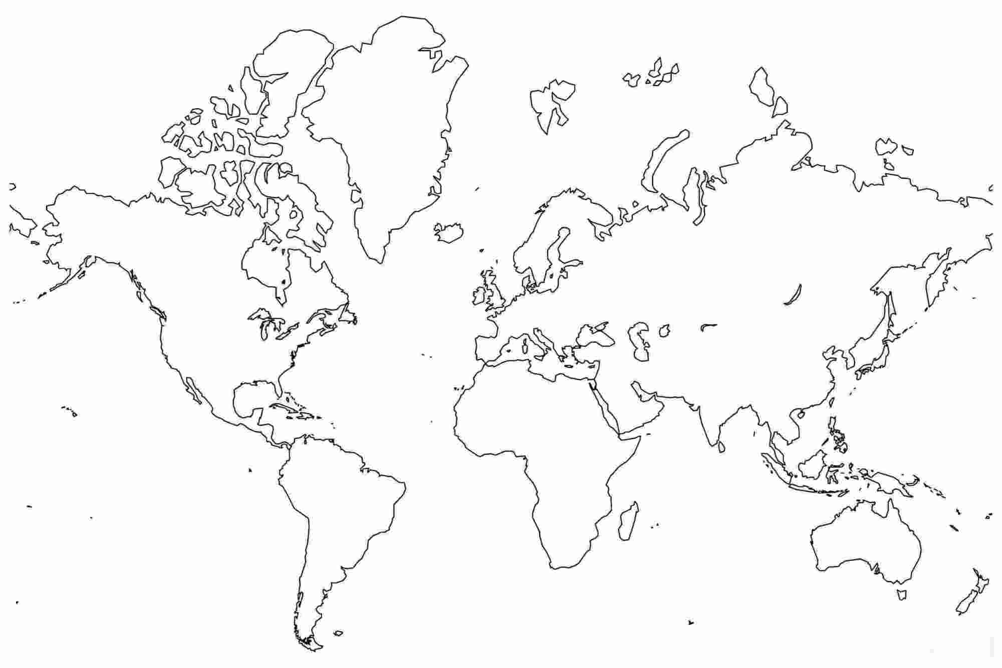 The blanks World Map for Preschoolers